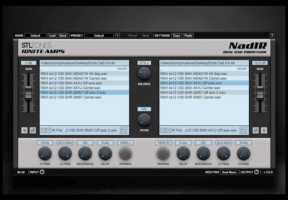 Nad IR Impulse Response Loader